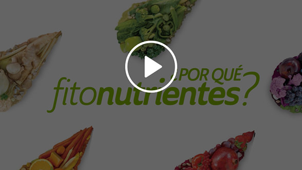 ¿Por qué Fitonutrientes? Frutas y verduras organizadas por color. Cada color está relacionado con una serie de beneficios.
